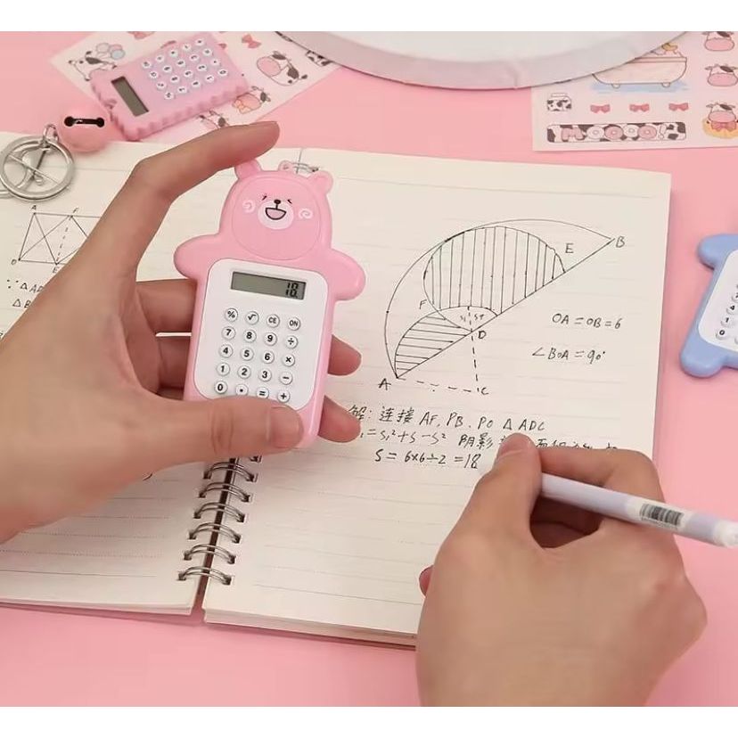 

(SP) KALKULATOR MINI PORTABLE MOTIF BERUANG / CALCULATOR BEAR 8 DIGIT TOMBOL KARET