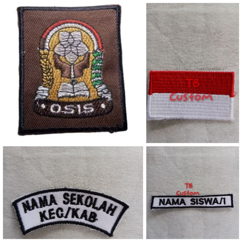 VarianAtribut Bordir logo OSIS SMA/SMK,bet OSIS seragam SMA
