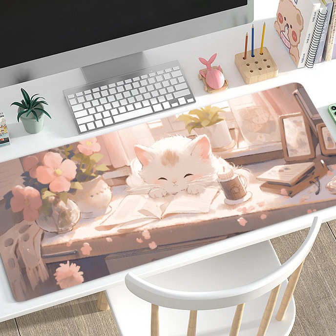 KI3 LUCKY CAT  PREMIUM MOUSE PAD PANJANG  LARGE KEYBOARD PAD  GAMING MOUSE PAD  MOUSE PAD MOTIF KUCI