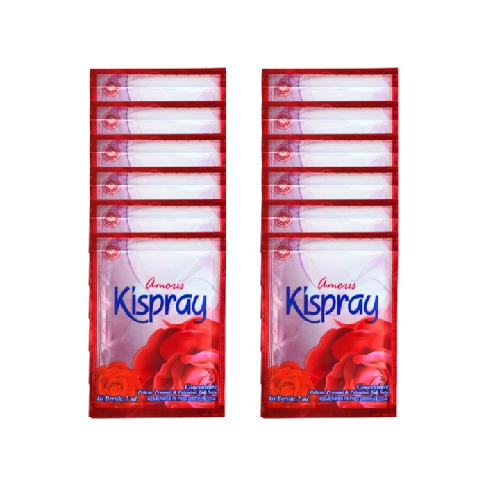 Pewangi Pakaian Kispray Amoris Merah Sachet 6 ml @1pcs