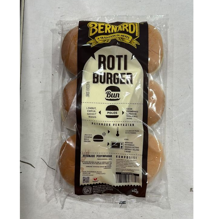 

BERNADI Roti Burger Polos isi 6