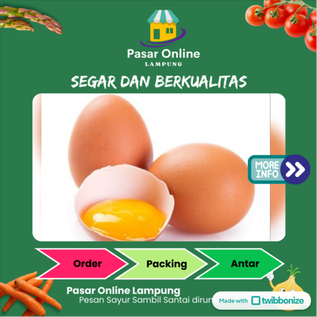 

Telur Ayam Per Butir - Pasar Online Lampung