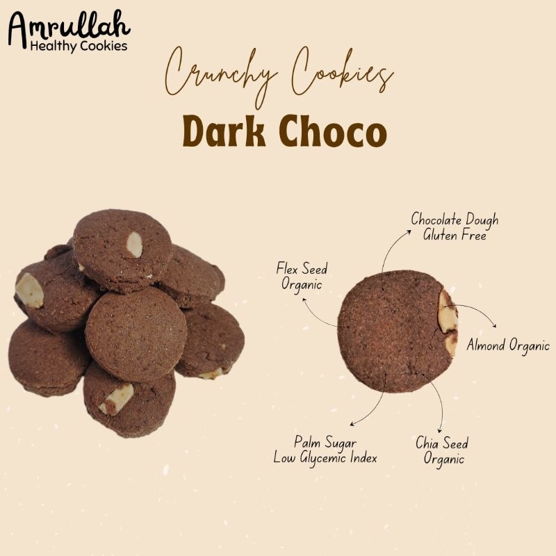 

Healthy CRUNCHY Cookies - Dark Choco