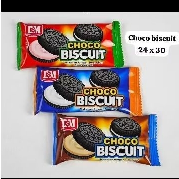 

Permen choco biscuit 1pak isi 30pcs