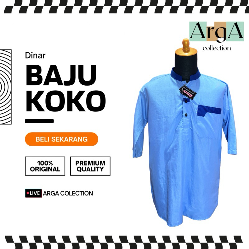 Koko Dinar Warna Biru Denim Premium M