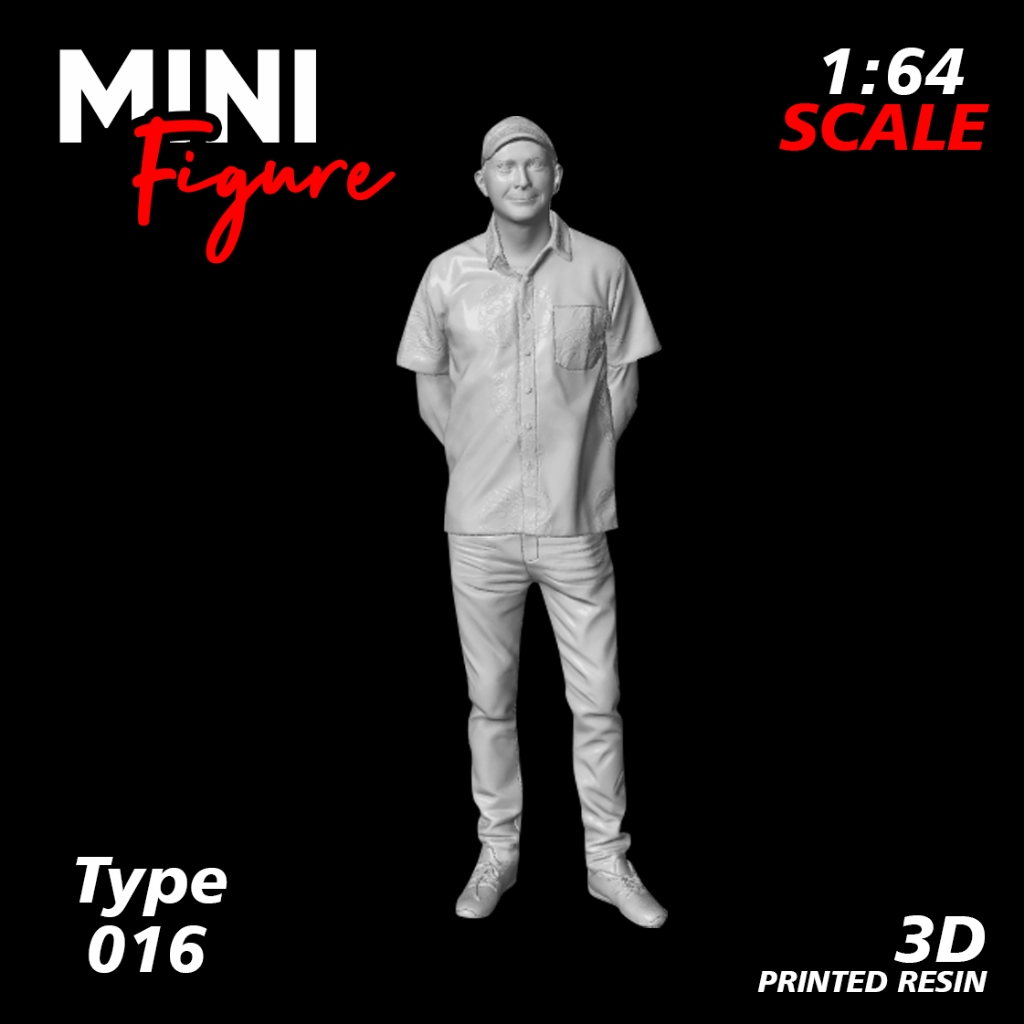 Mini Figure Diorama skala 1/64 / Figure Diecast / Miniatur Diorama / Figure 016 UNPAINTED