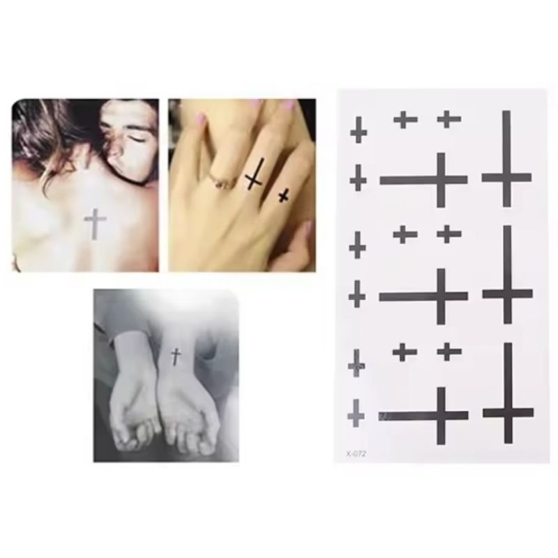 ◈ TATTOO TEMPORARY SALIB ◈ | TempyStore Official | Tattoo Temporer Grosir motif gambar salib / Tempo