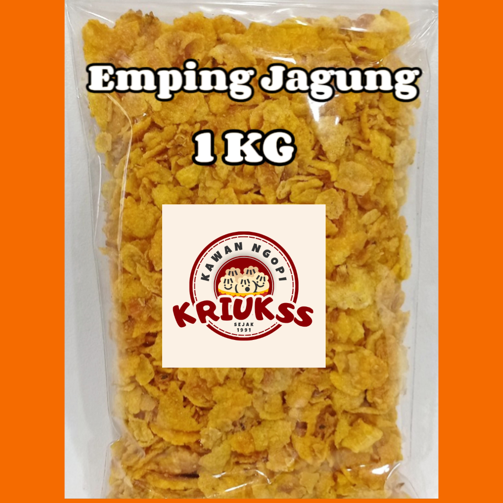 

Emping Jagung 1KG Kiloan Murah Rasa Pedas Manis / Jagung Geprek Camilan Murah Emping Corn