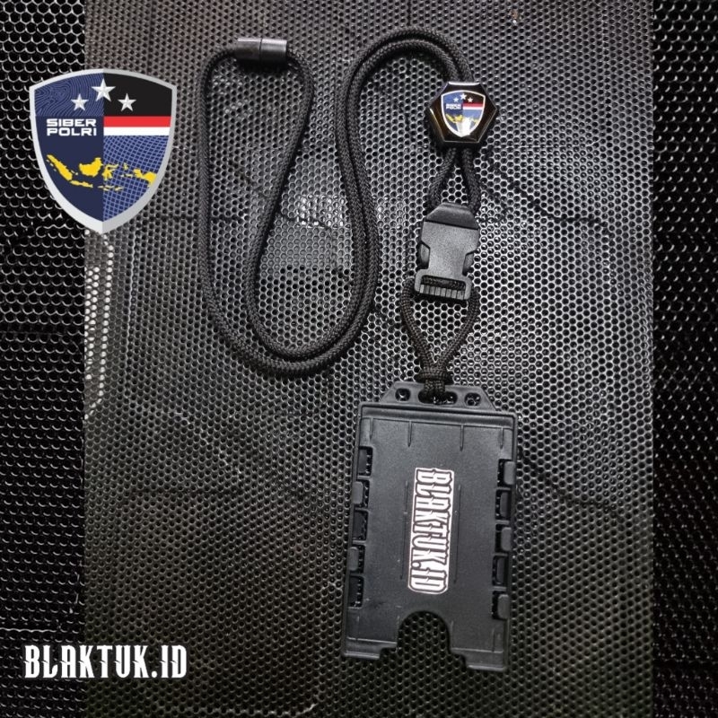 

Lanyard tactical holder id card Slide exagonal logo SIBER POLRI