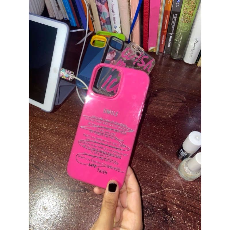 •PRELOVED• case iphone 13 pro max pink