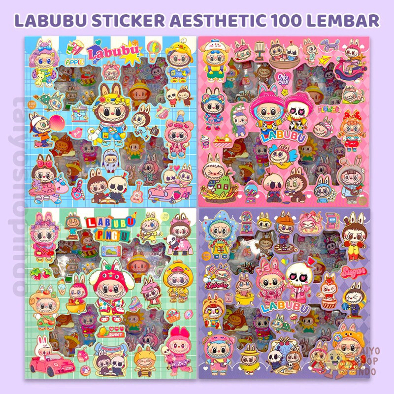 

STIKER MOMO LABUBU viral 1 box isi 100pcs mix random