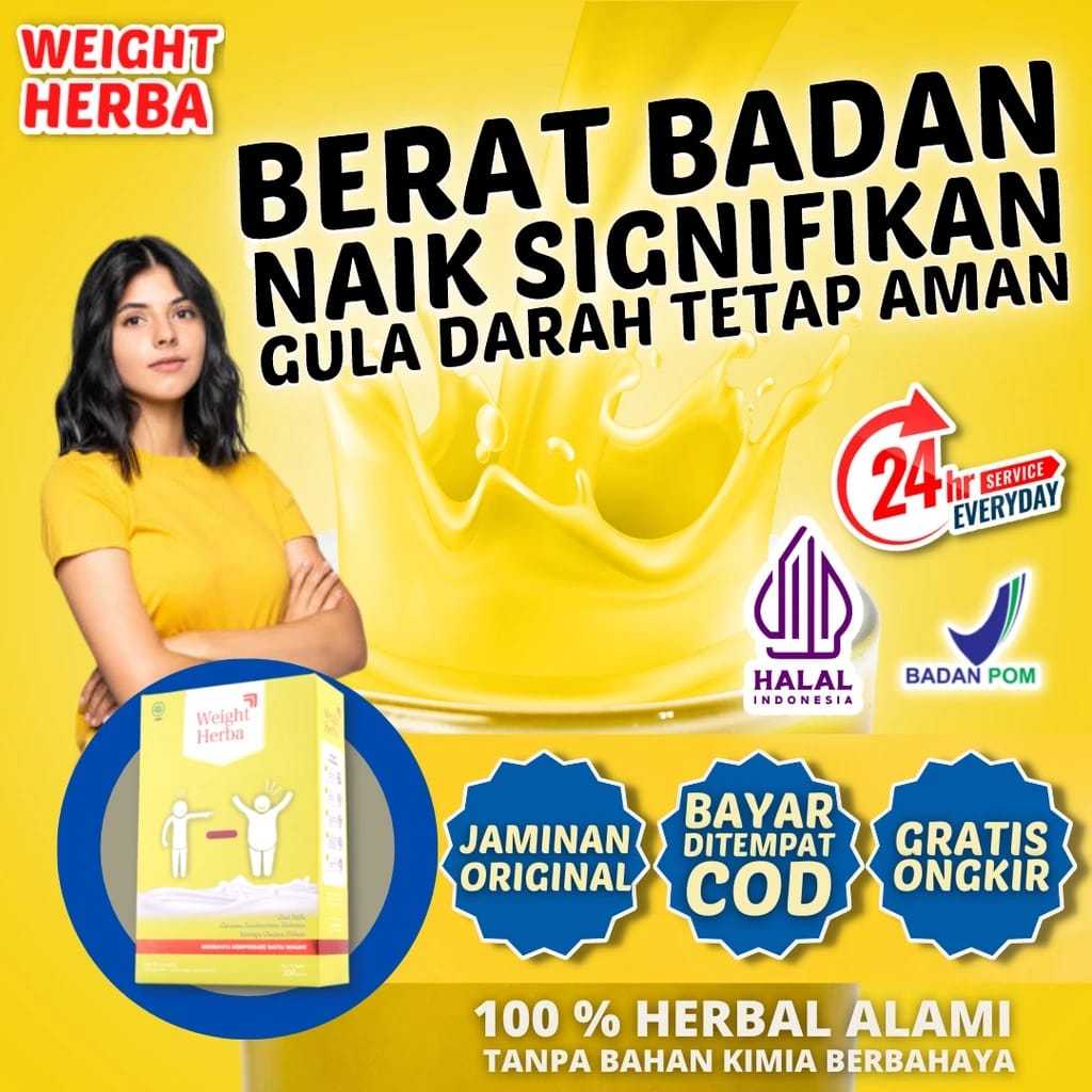 

PROMO !!! Susu Penambah Berat Badan Tanpa Efek Samping - Weight Herba 100% ORIGINAL AMPUH