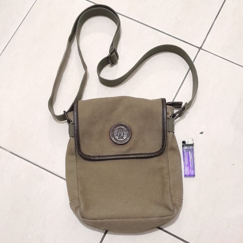 Tas slempang selempang / sling bag hush pupies puppies. original. bahan kanvas mixs kulit asli. bara