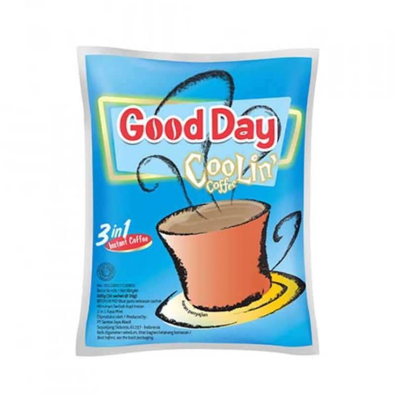 

KOPI GOOD DAY COOLIN 1 PACK ISI 50 SACHET ALL VARIAN STOCK BARU EXPIRED LAMA
