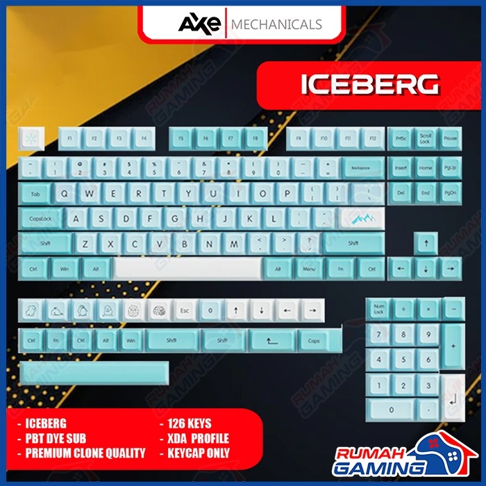 KEYCAP - KEYCAPS - XDA - ICEBERG - PBT - DYE SUB