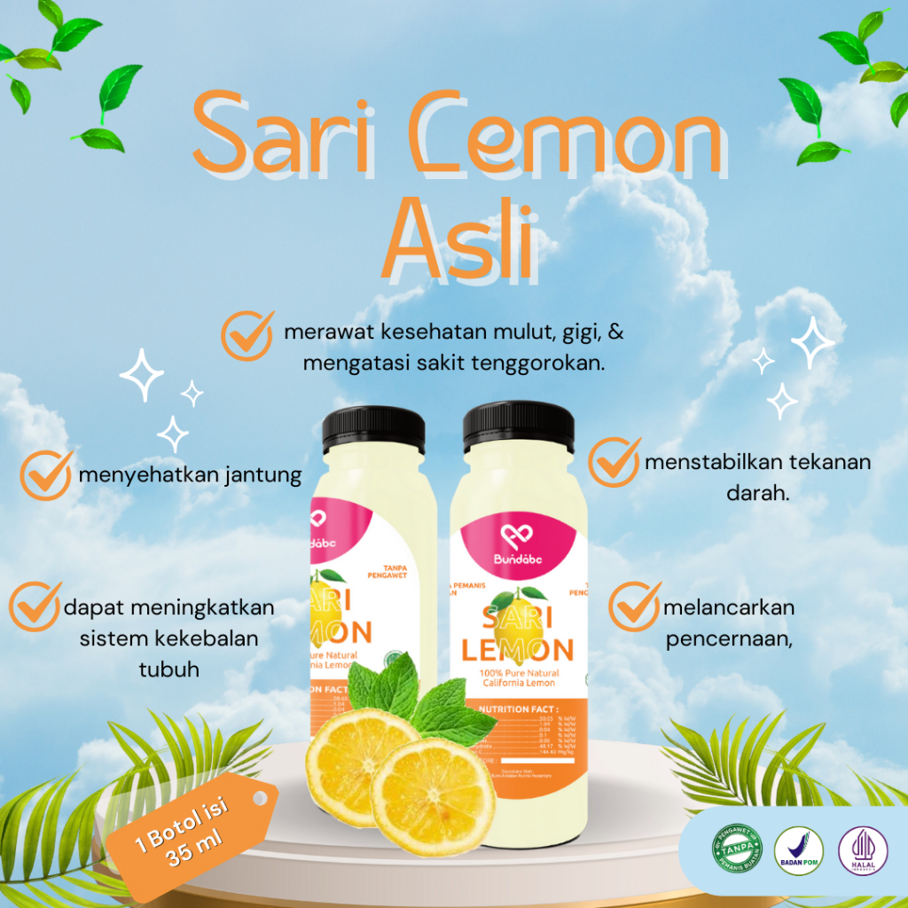 

Sari Lemon murni kesehatan diet promil 250 ml