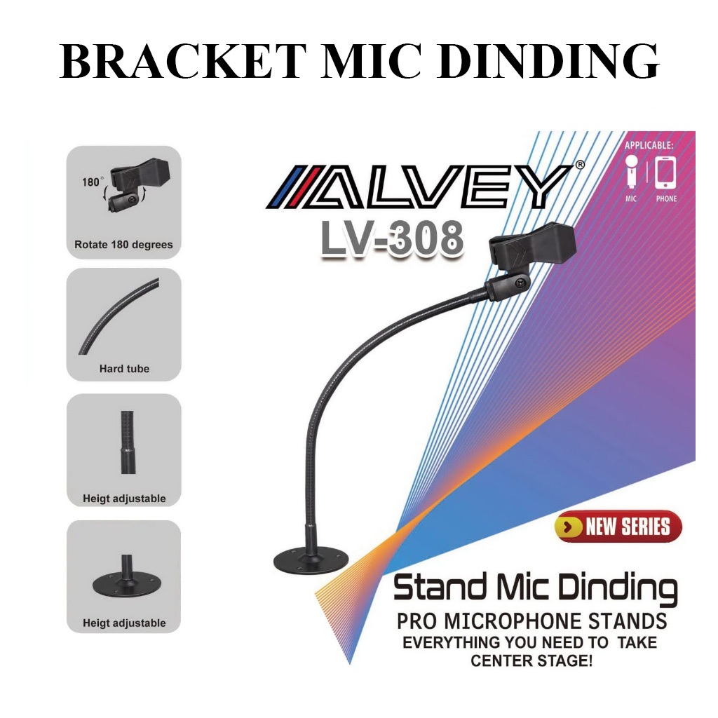 Bracket Mic Wall Stand Mic Imam Dinding