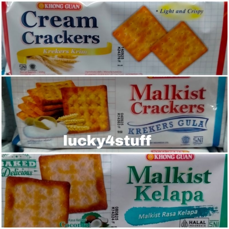 

Khong Guan Crackerd 200gr | Cream Crackers | Malkis Crackers | Malkist