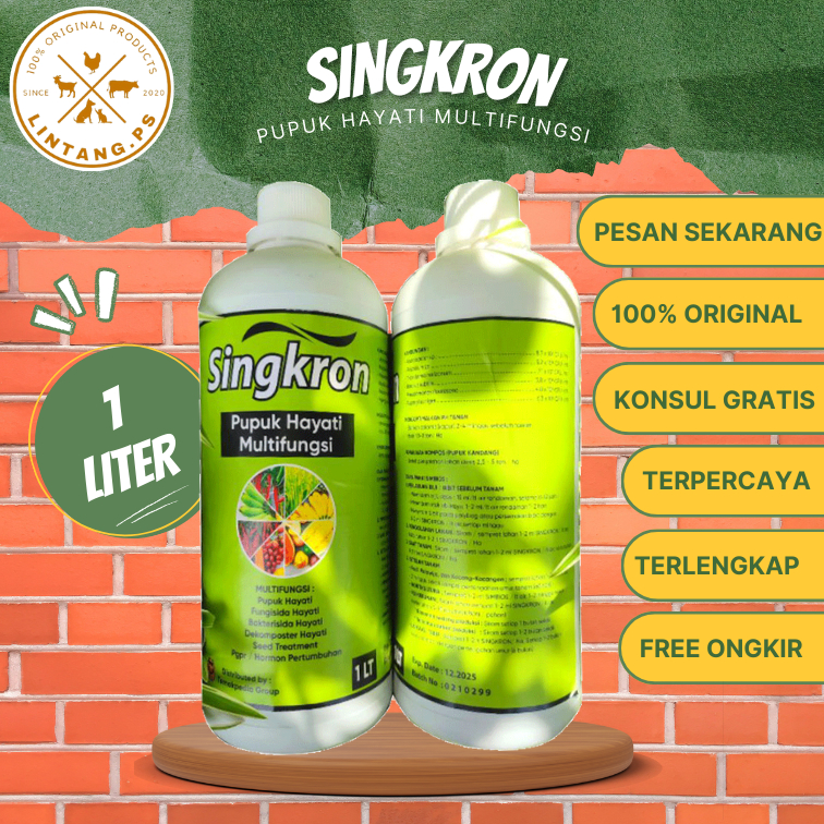 Pupuk Organik Alami - Pupuk Hayati 1 Liter - Singkron1 Liter - Pupuk Alami - Mirip Simbios - Pupuk P