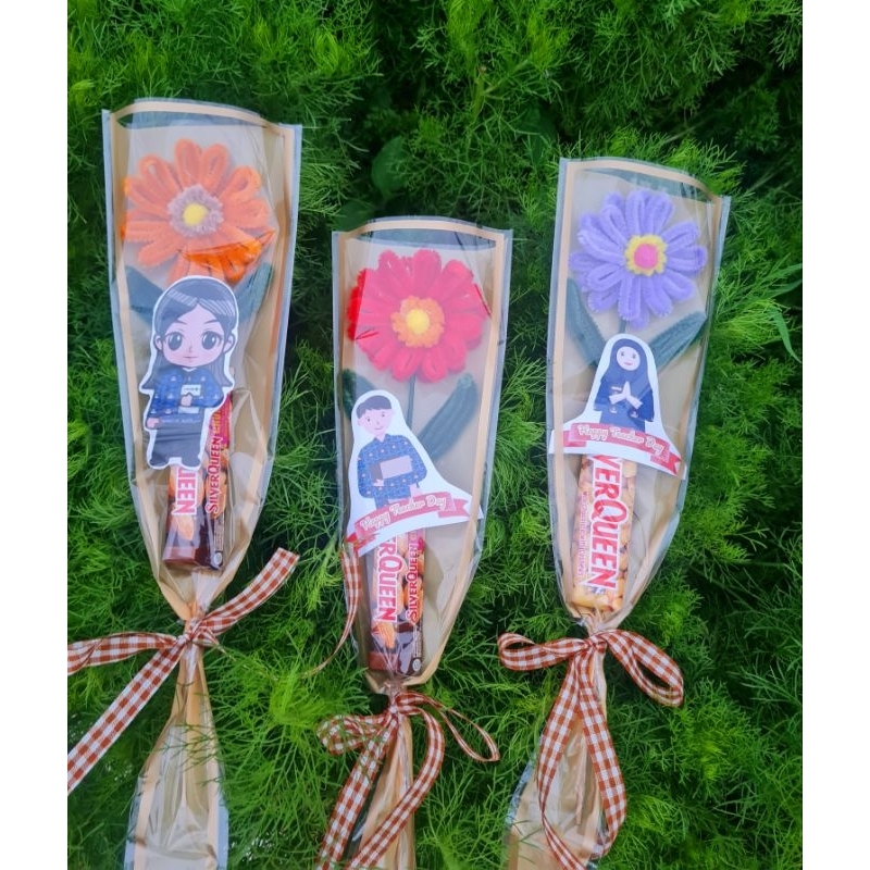 

Buket Cokelat Single Bunga Pipe/Bulu kawat