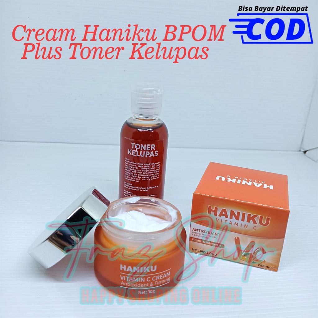 2in1 HANIKU VITAMIN C Skin Cream BPOM + Toner Kelupas/Toner pembersih wajah