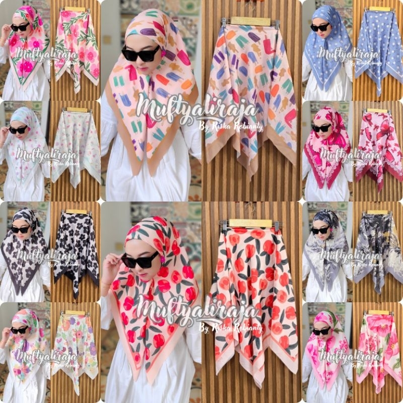 HIJAB SEGIEMPAT Motif Kerudung Voal Premium / VOAL MOTIF TERBARU / SEGIEMPAT BUNGA / VOAL PREMIUM