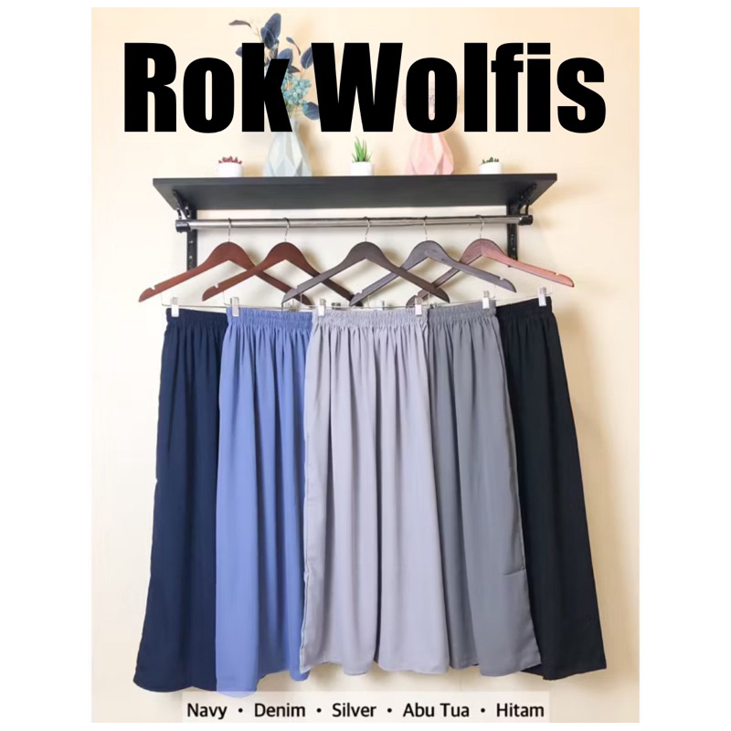 Rok Wolfis Premium/Rok Panjang All Size/Kota Makassar