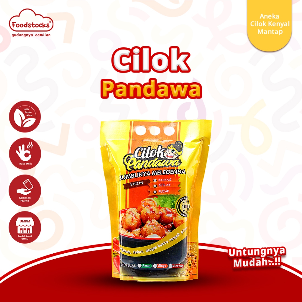 

Cilok Pandawa Level Siaga Pedas Sedang Selera Martini 300gr