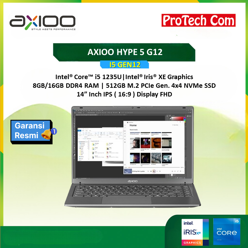 AXIOO HYPE 5 G12 - I5 1235U 16GB 512GB DOS/W11 14.0" FHD IPS