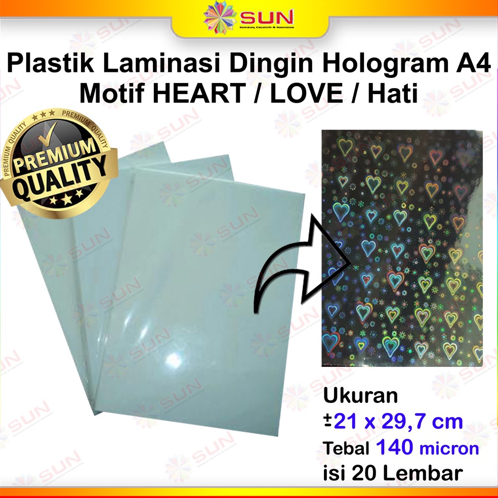 

KODE Y29J Plastik Laminasi Dingin A4 Hologram Love Heart Hati Snow Salju Butterfly Rainbow Colorful Star Bintang Mozaik Glass Bat Grid Small Bubble Pelindung Kertas Foto Polaroid Photocard Undangan