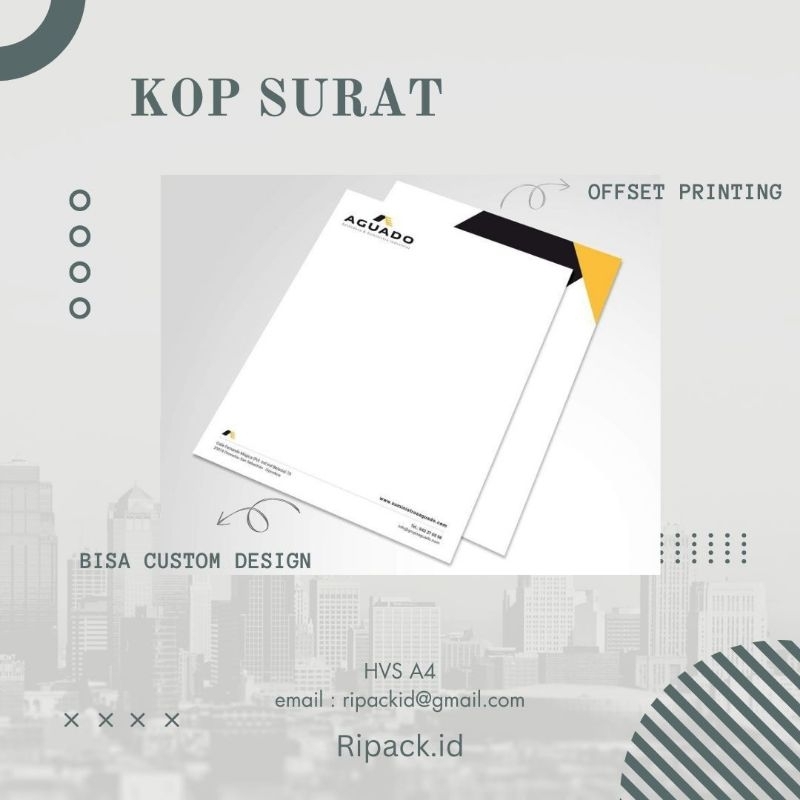 

Cetak Kop Surat HVS A4 | Full Colour | 75 GR