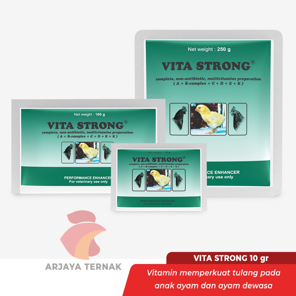 Vita Strong 10 gram Vitamin anak ayam bangkok broiler kampung