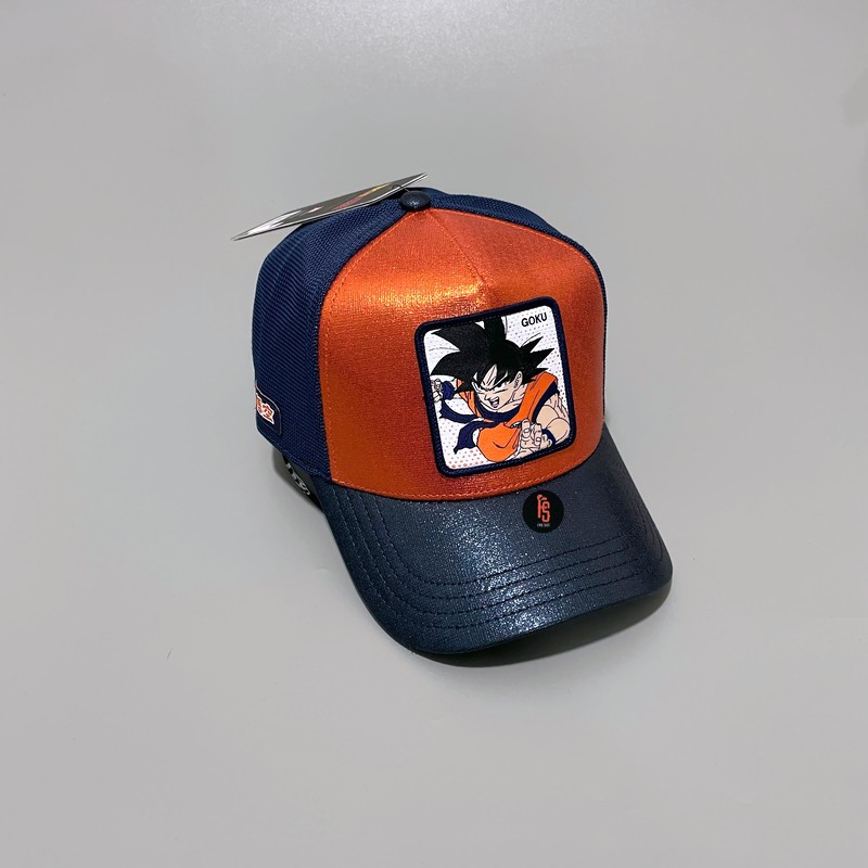 TOPI ORIGINAL CAPSLAB TRUCKER GOKU ORANGE NAVY