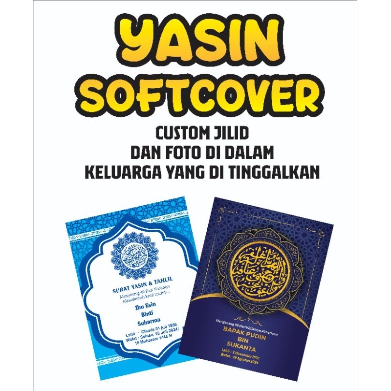 Yasin softcover,Yasin 40 hari,buku Yasin,Yasin custom desain