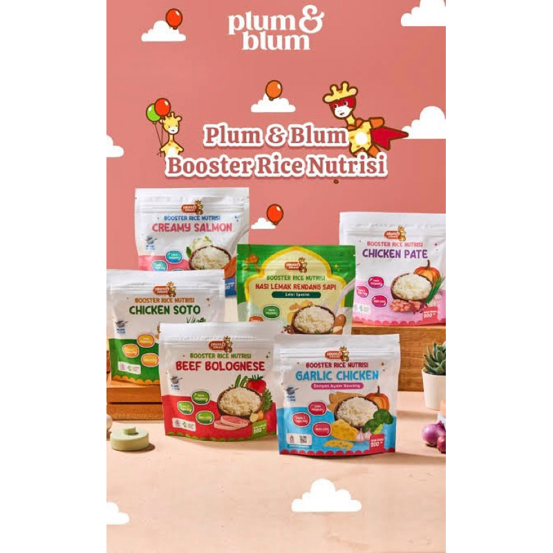 

Plum & Blum Beras Mpasi BB Booster 6 Bulan Beef Chicken Tuna Cheese - 200 gram