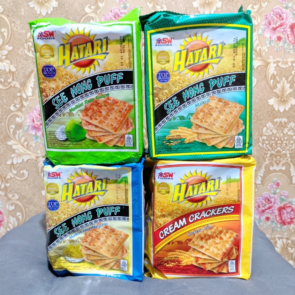 

(TERMURAH) Hatari See Hong Puff Malkist ASW Foods Kelapa Krim Mentega 245gr