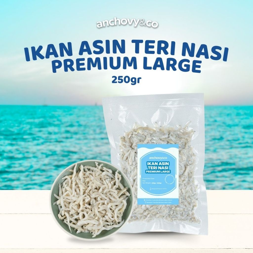 

Ikan Asin Teri Nasi Premium Large 250gr | Anchovyandco