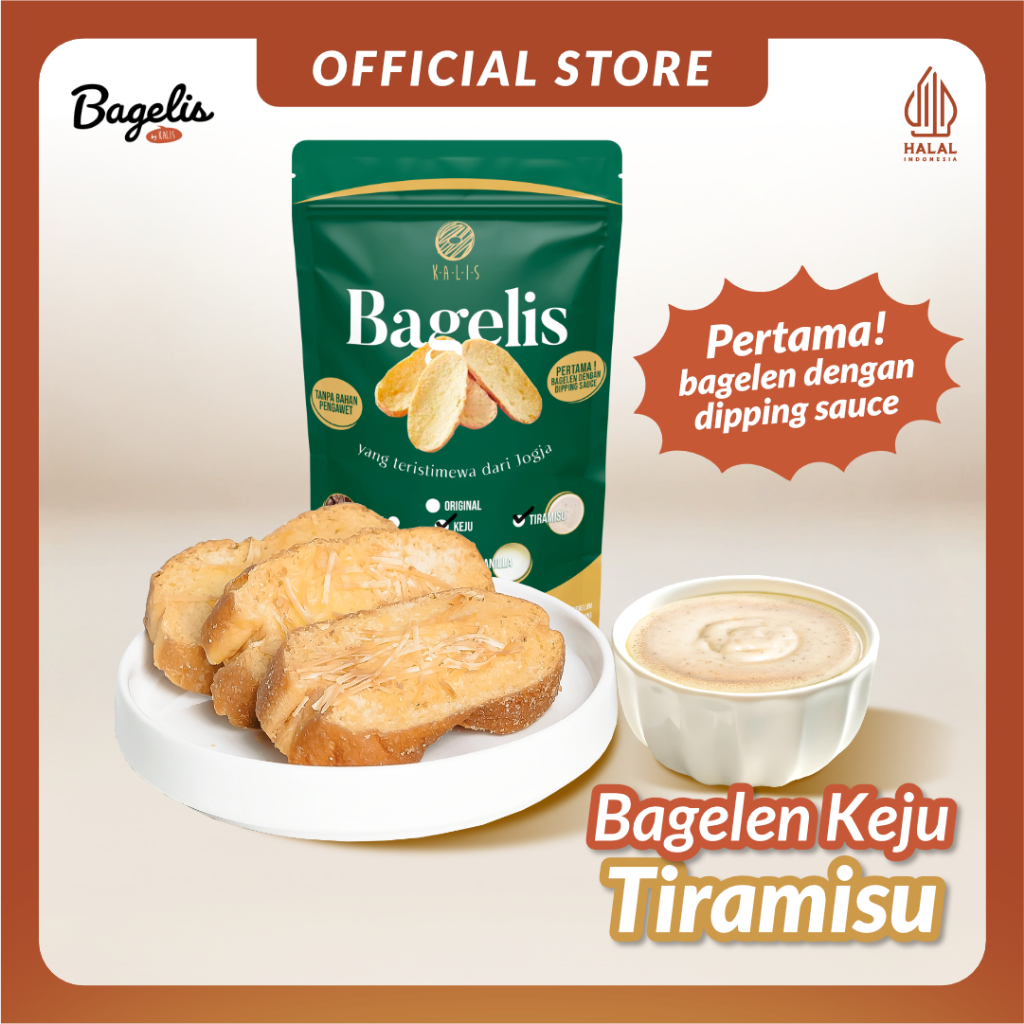 

BAGELIS KEJU Cheese Cocol Tiramisu | Roti Kering Bagelen Kue Kering | Bagelan 160 Gram