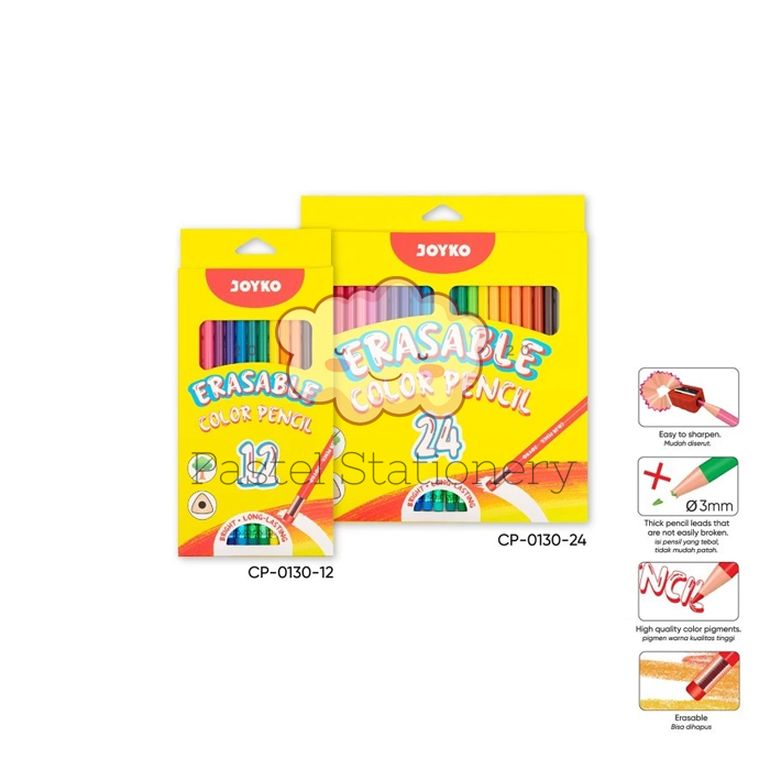 

Erasable Color Pencil Pensil Warna Dapat Dihapus Joyko CP-0130 Triangle Grip