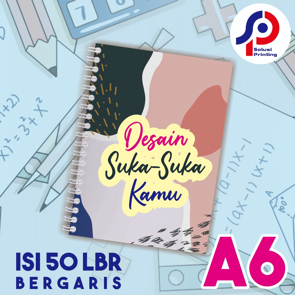 

Notebook A6 Isi Bergaris - Cover Custom