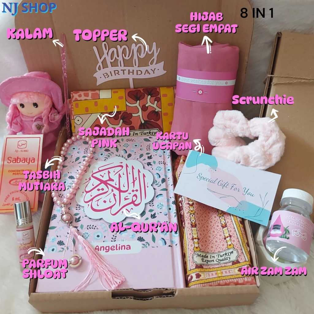 

Donesubego - Hampers Gift Box Pink Al-Quran Hadiah Muslimah Wedding Anniversary Ulang Tahun
