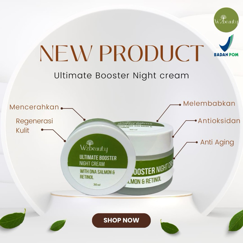 Ultimate Booster Night Cream With DNA Salmon and Retinol - W2Beauty