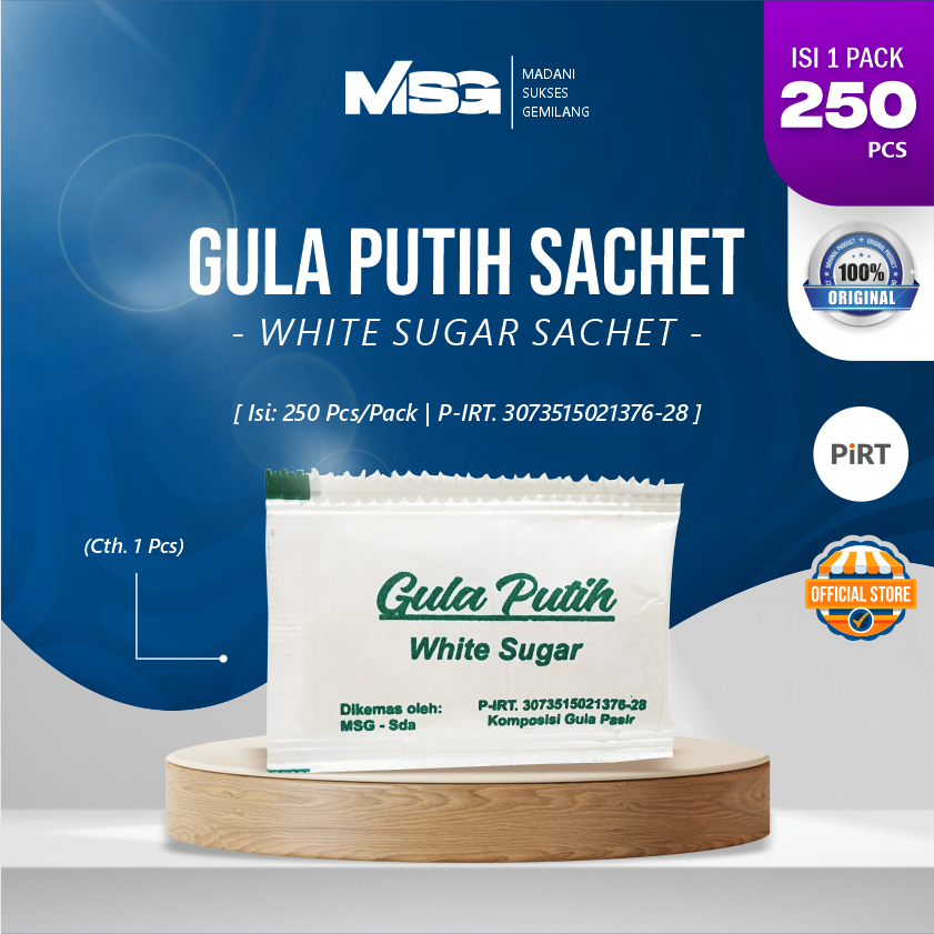 

Madani Sukses Gemilang / Gula Sachet / 1 Pack isi 250 pcs