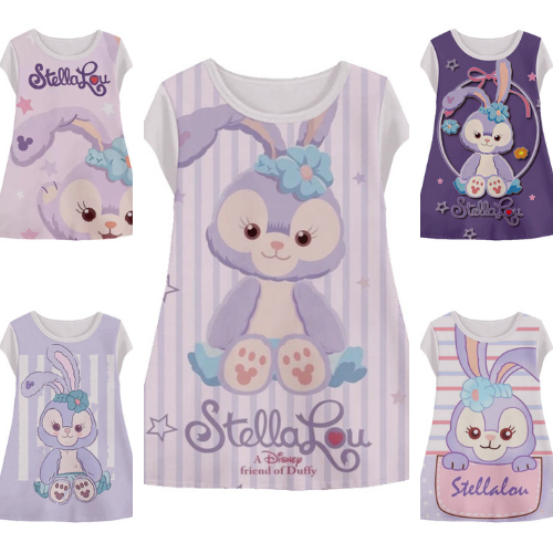 Baju Dress Stella Lou Lucu Untuk Perempuan Tunik Printing Anak Wanita Model Stella Lou Usia 1-12 Tah