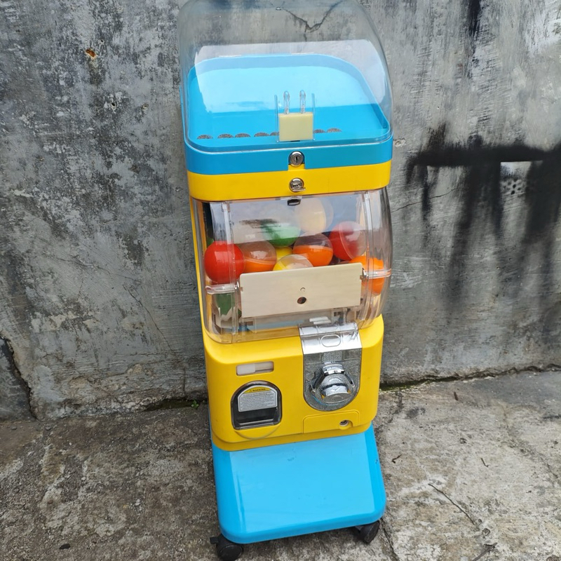 Set Mesin Gacha Gashapon Gachapon Besar 1 Tingkat 1 Coin Capsul Activity Machine