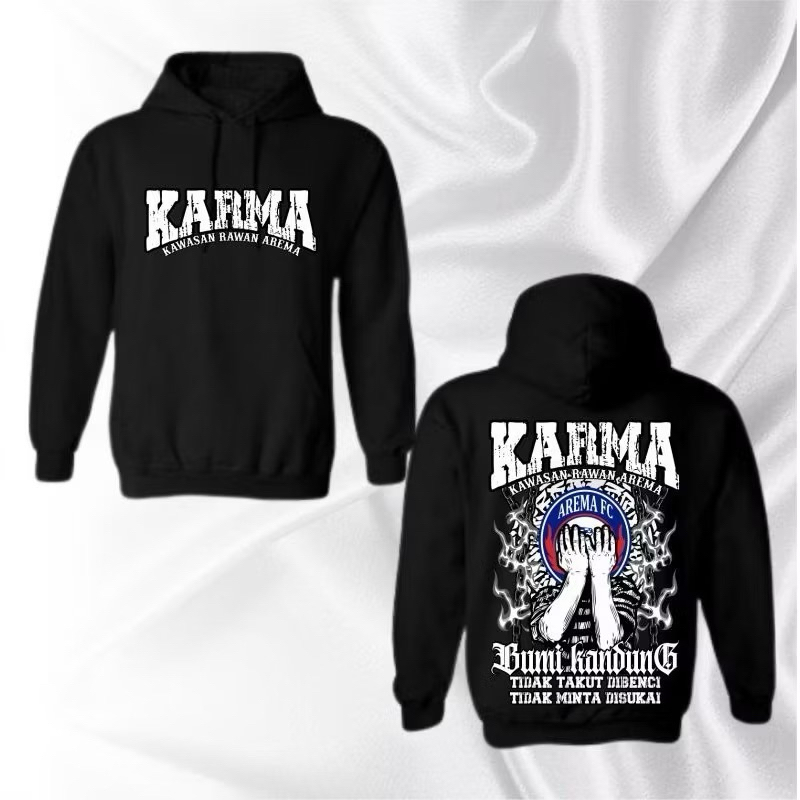Hoodie Distro Arema Fc Karma Kawasan Rawan Arema Hoodie Distro Sablon Dtf