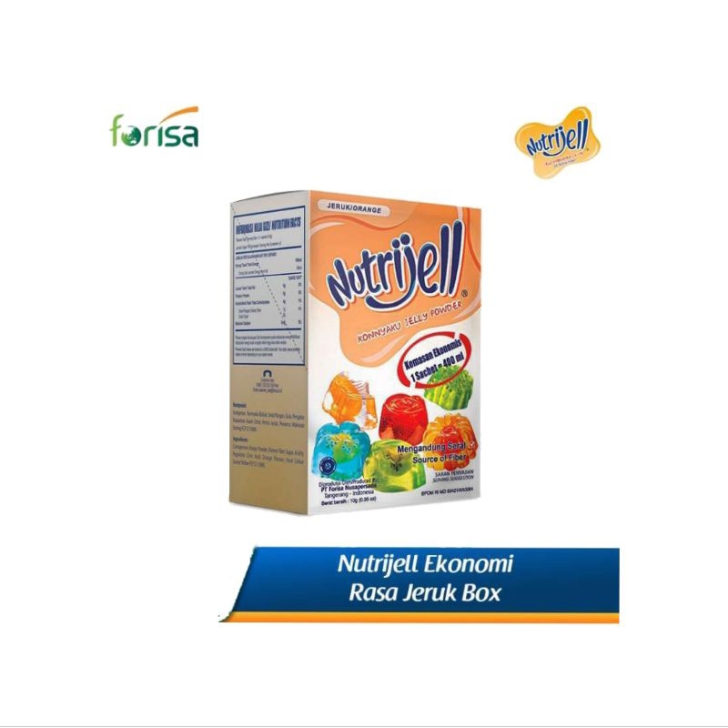 

Nutrijell Jeli Serbuk Instan - Rasa Jeruk (1 box/12 sachet)