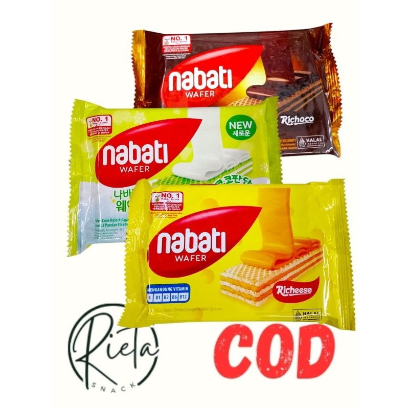 

Nabati Wafer 39 gr Richoco,Cocopandan,Reguler keju,