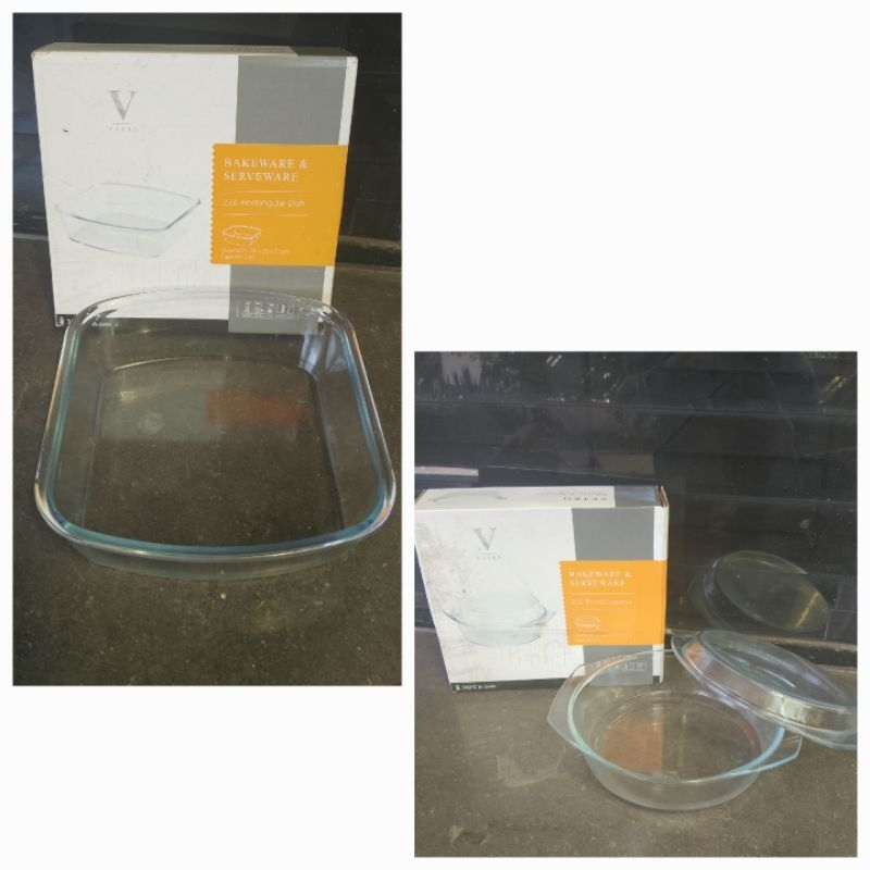 DAPUR - VETRO BAKEWARE & SERVEWARE PIRING MANGKOK SAJI LOYANG KACA OVEN MICROWAVE