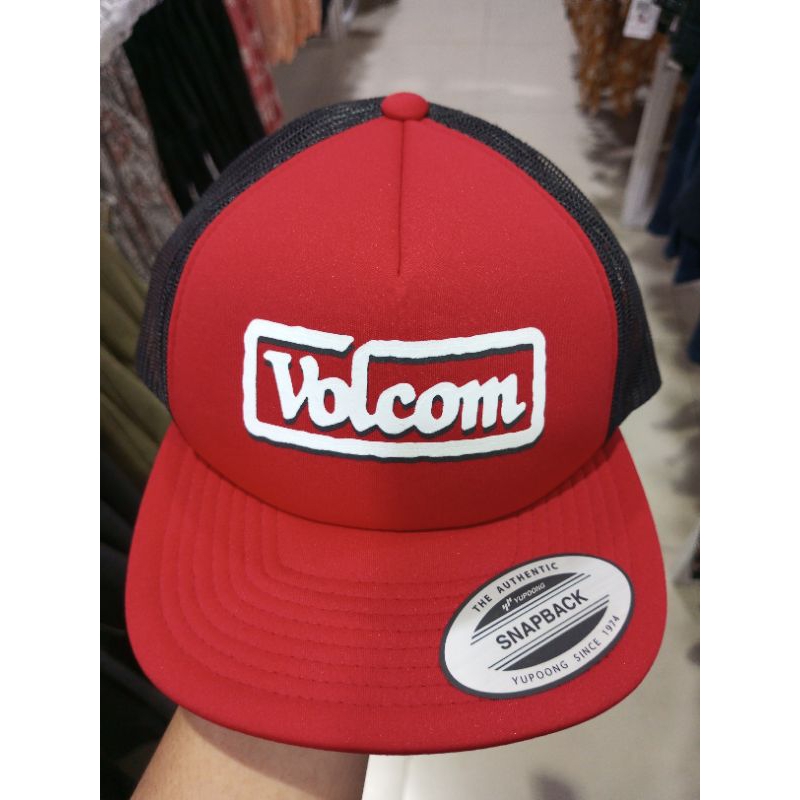 VOLCOM TOPI TRUCKER ORIGINAL SALE RED
